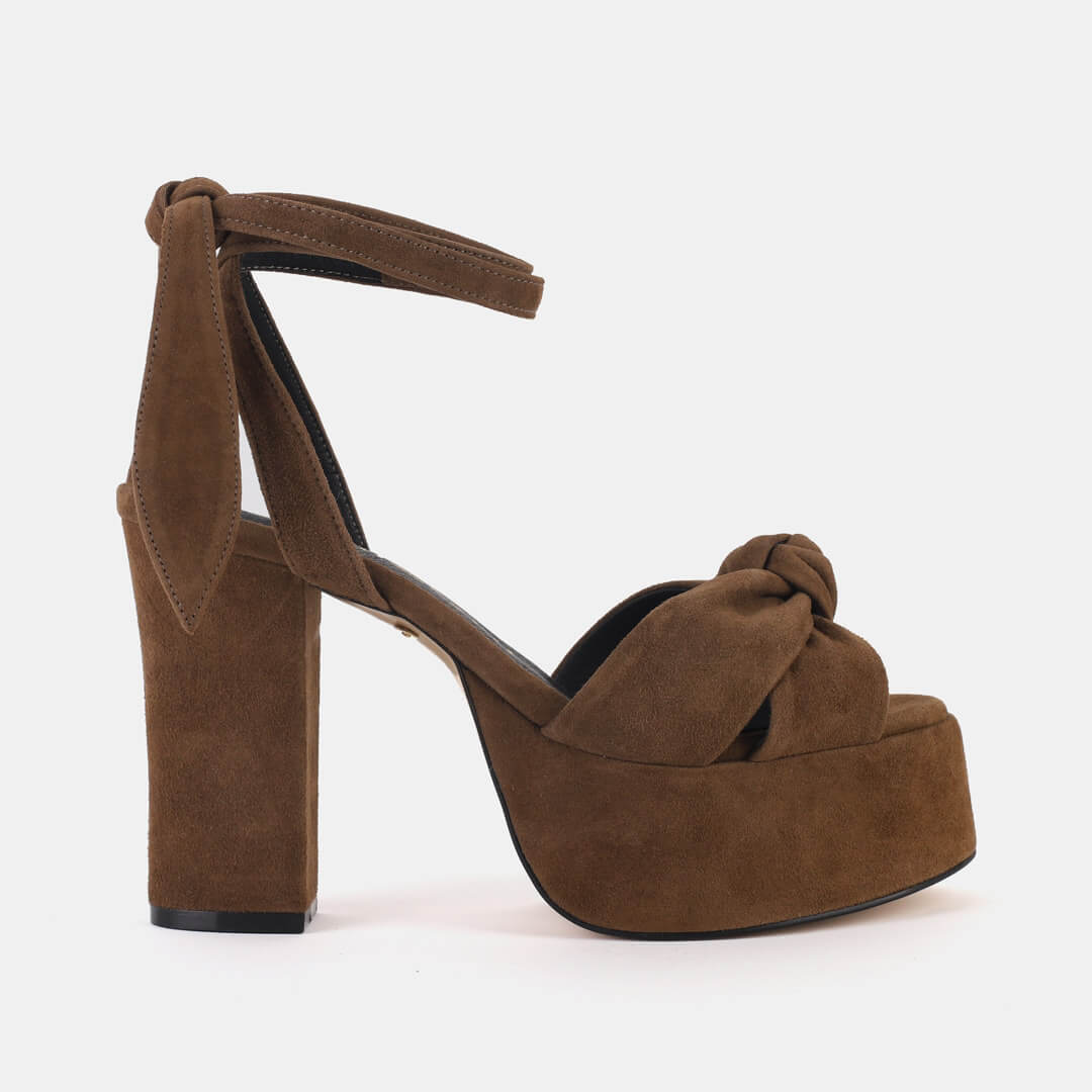 TYRA RIBBON- Suede platform