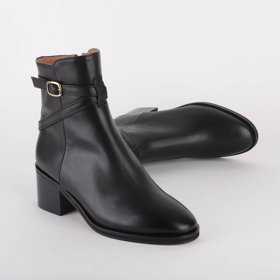 Aubrey - belted ankle boots