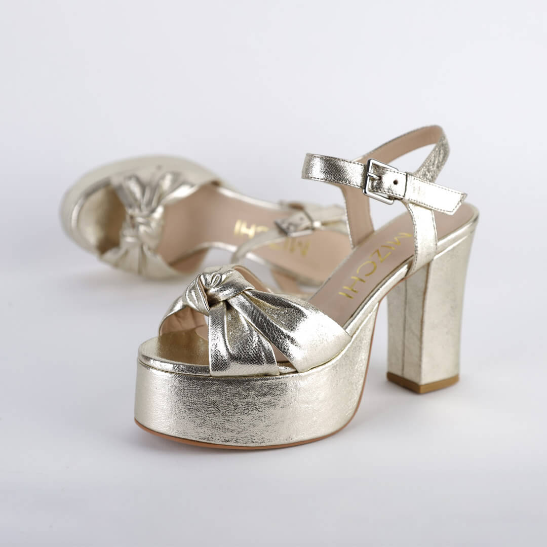 TYRA BELT - gold platform