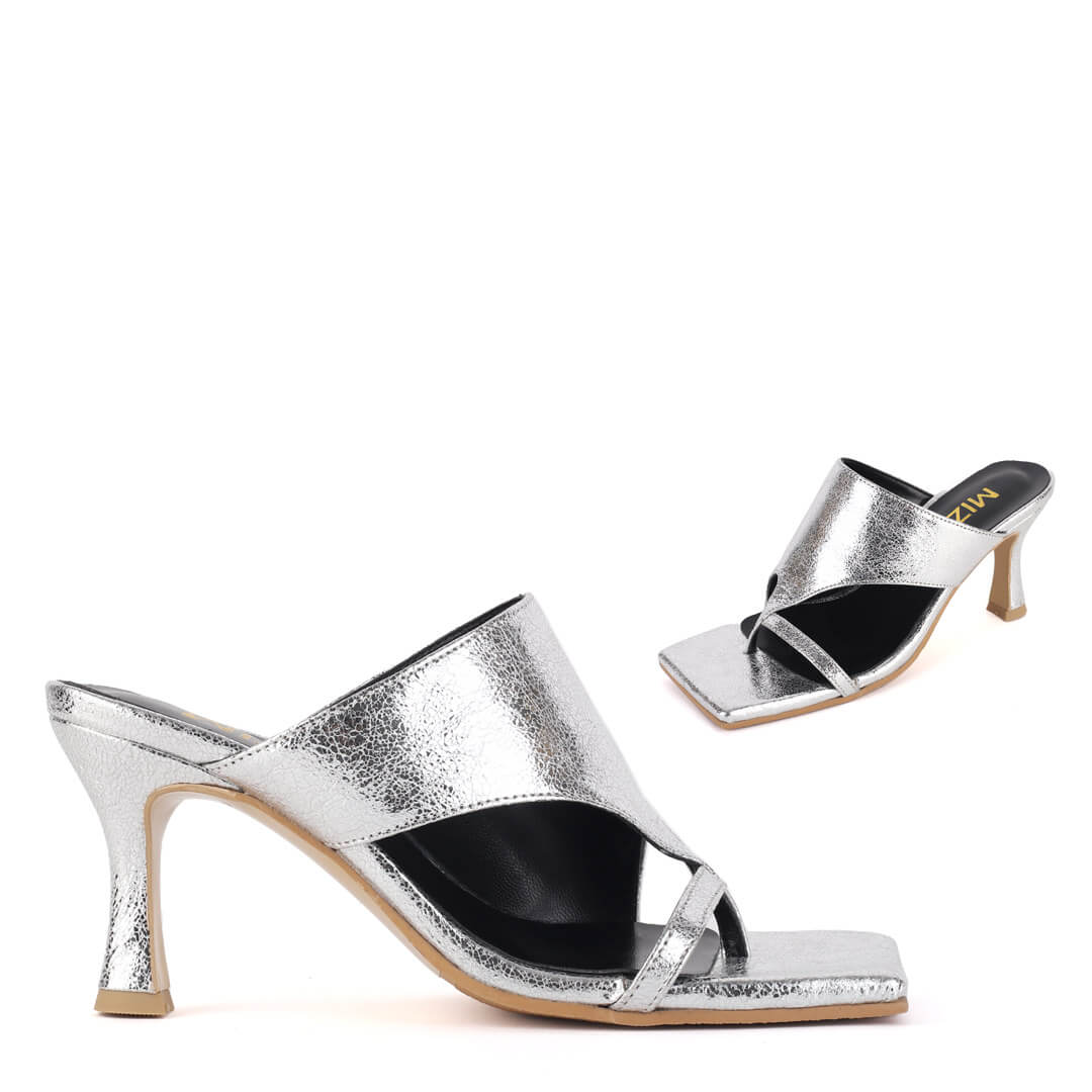 Ella - metallic leather sandals