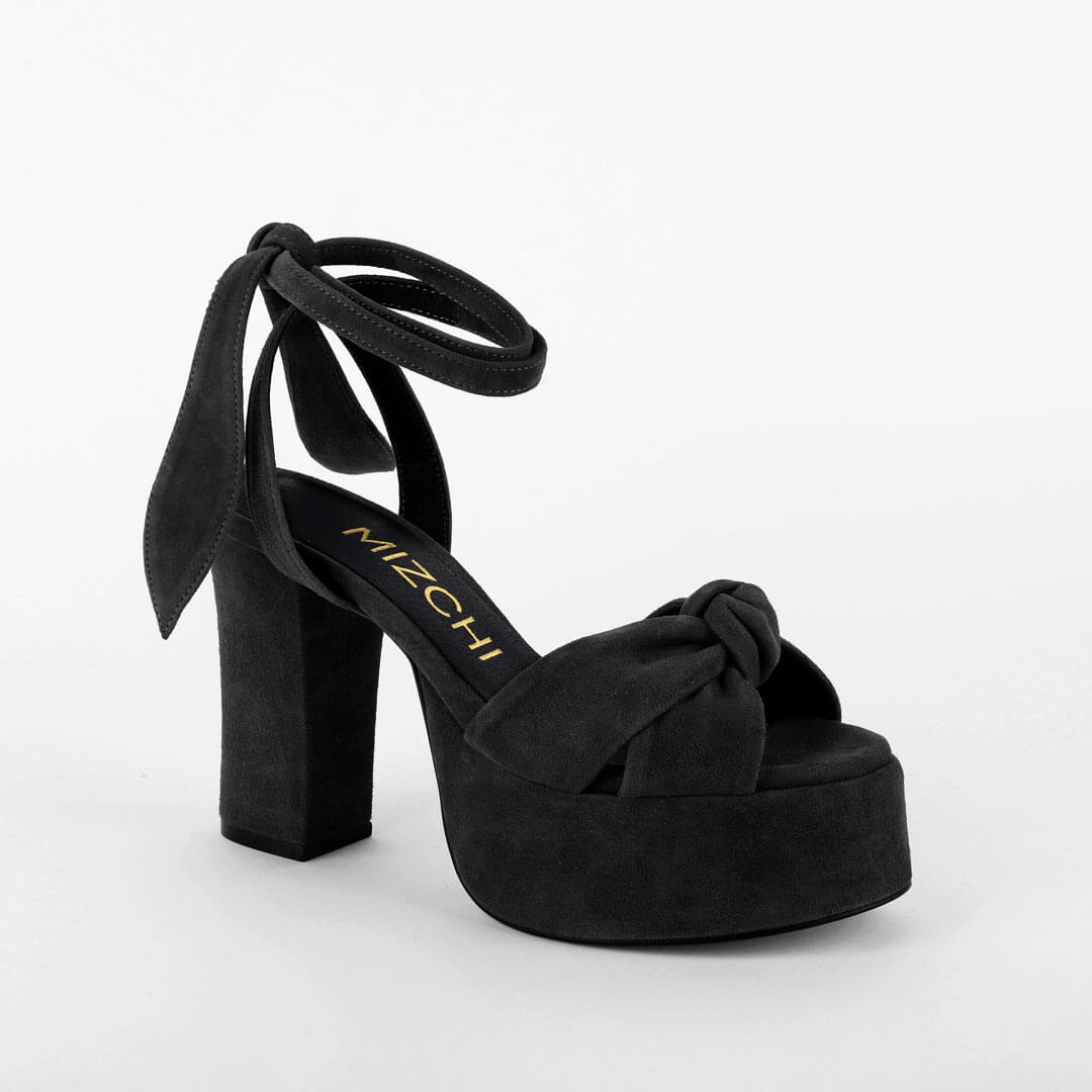 TYRA RIBBON- Suede platform