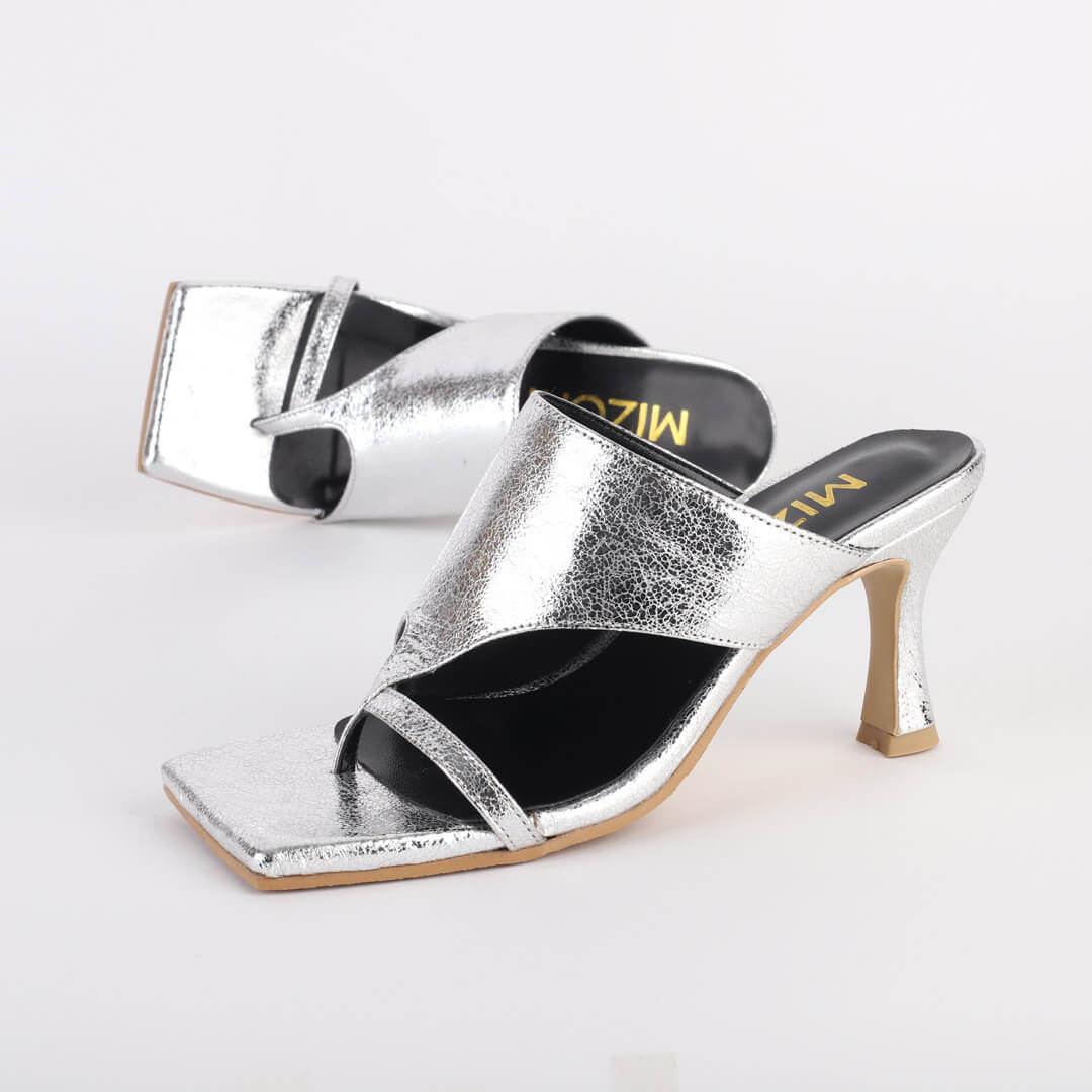 Ella - metallic leather sandals