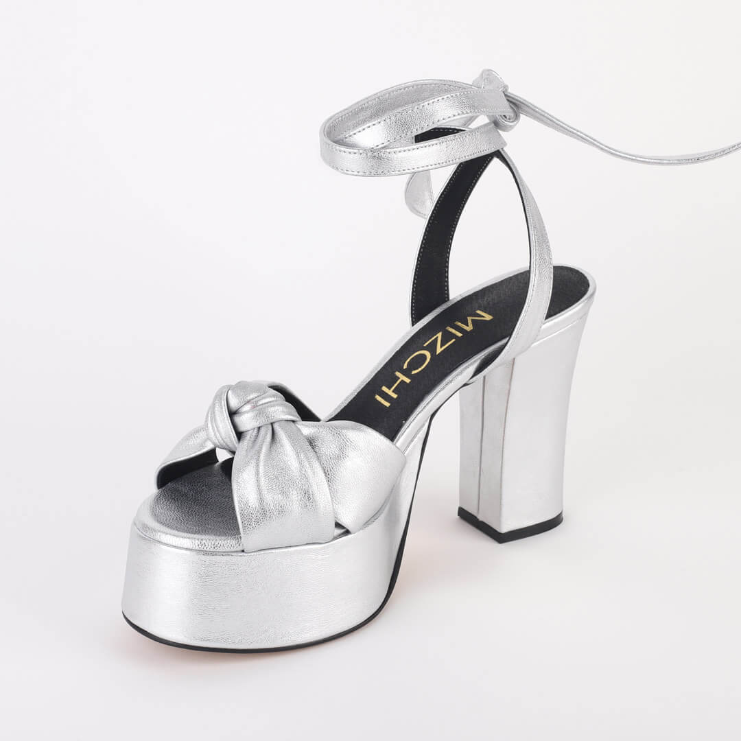 TYRA RIBBON- Leather platform