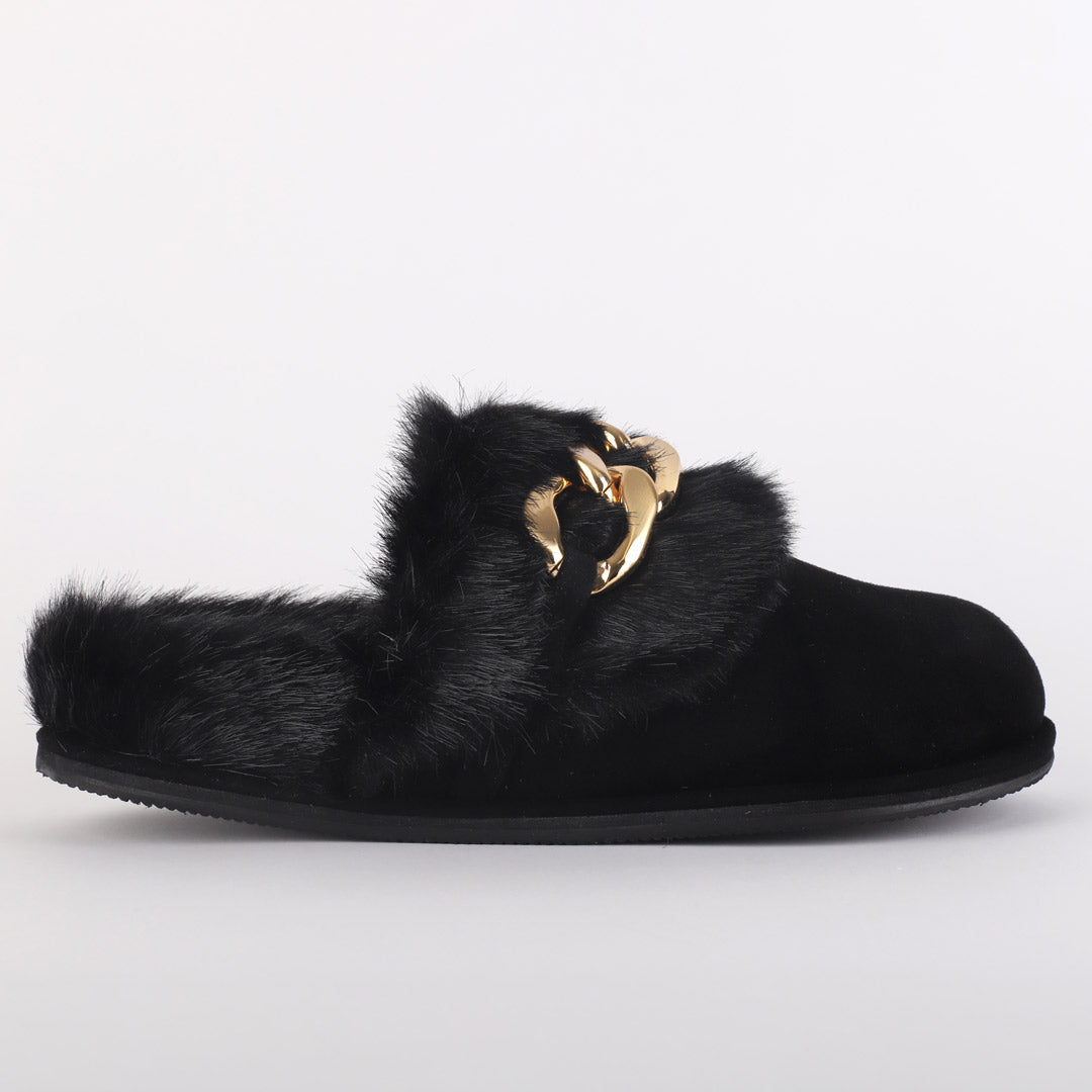 EFSAI CHAINS - faux fur slides