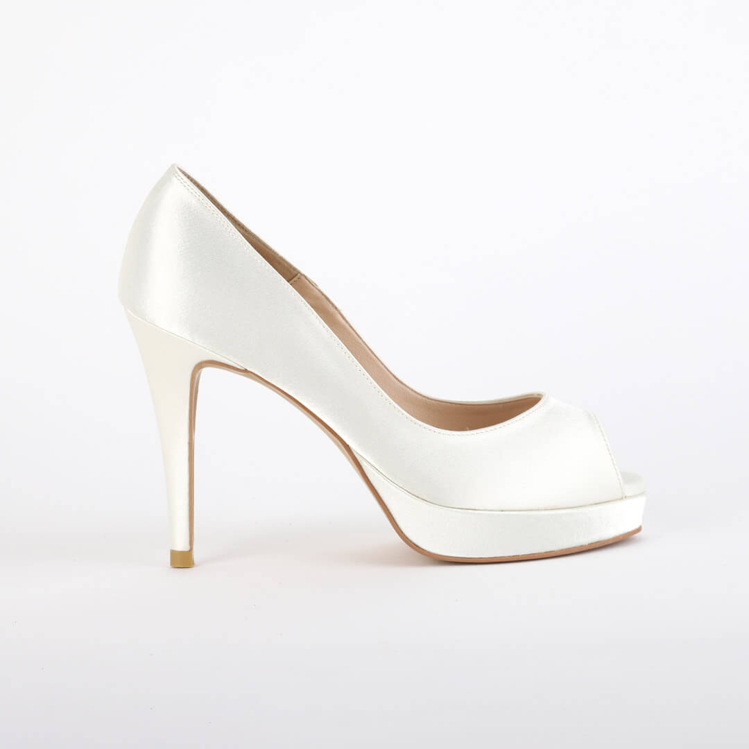 HINT SATIN - open toe platform