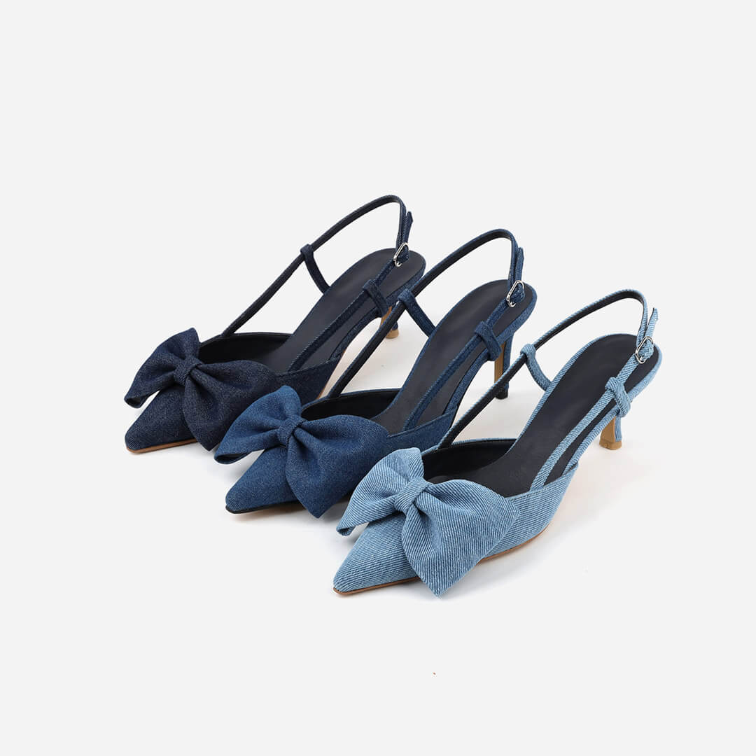 MINNESOTA - denim slingback