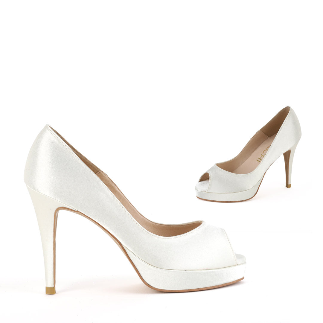 HINT SATIN - open toe platform