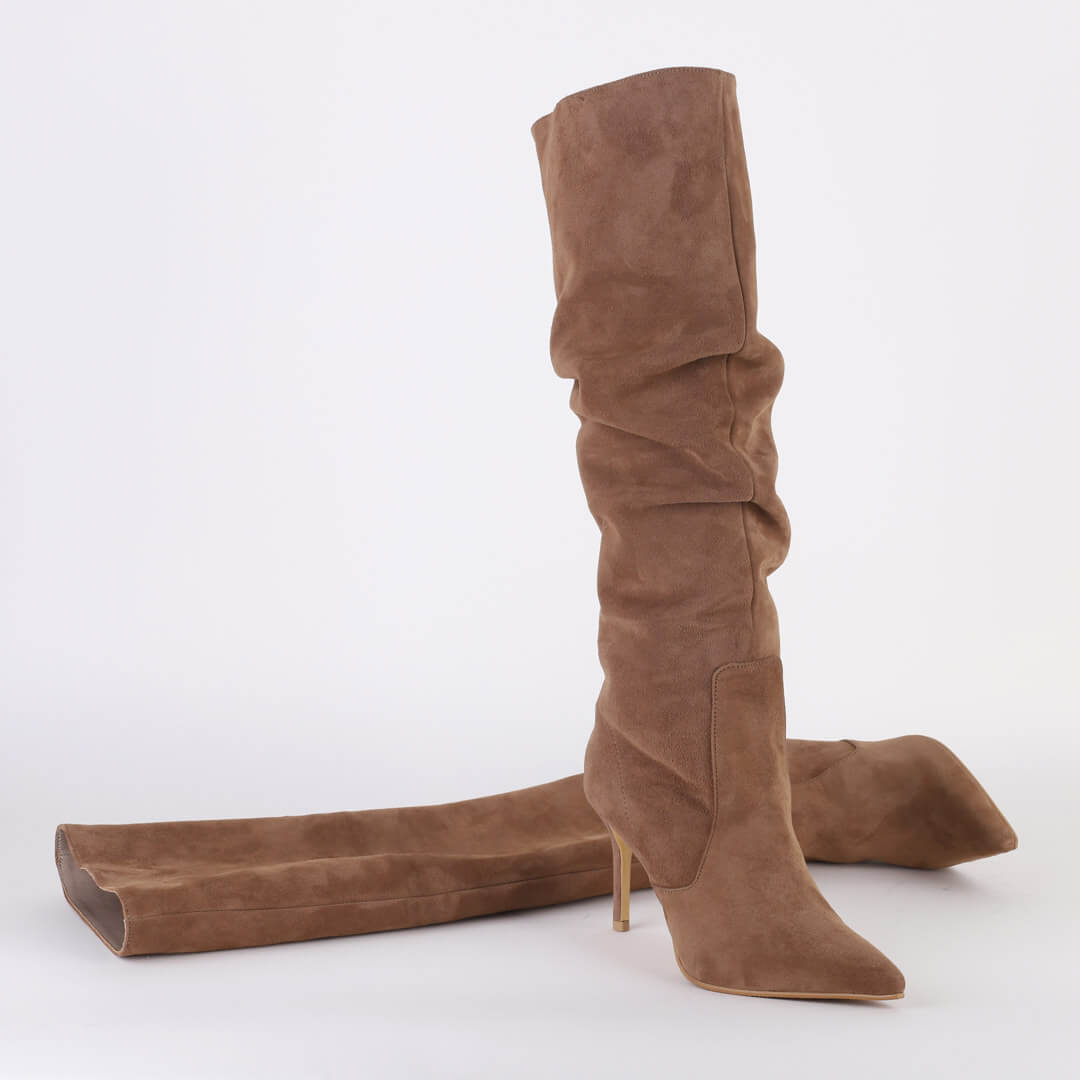 WOLLEN - suede long boots