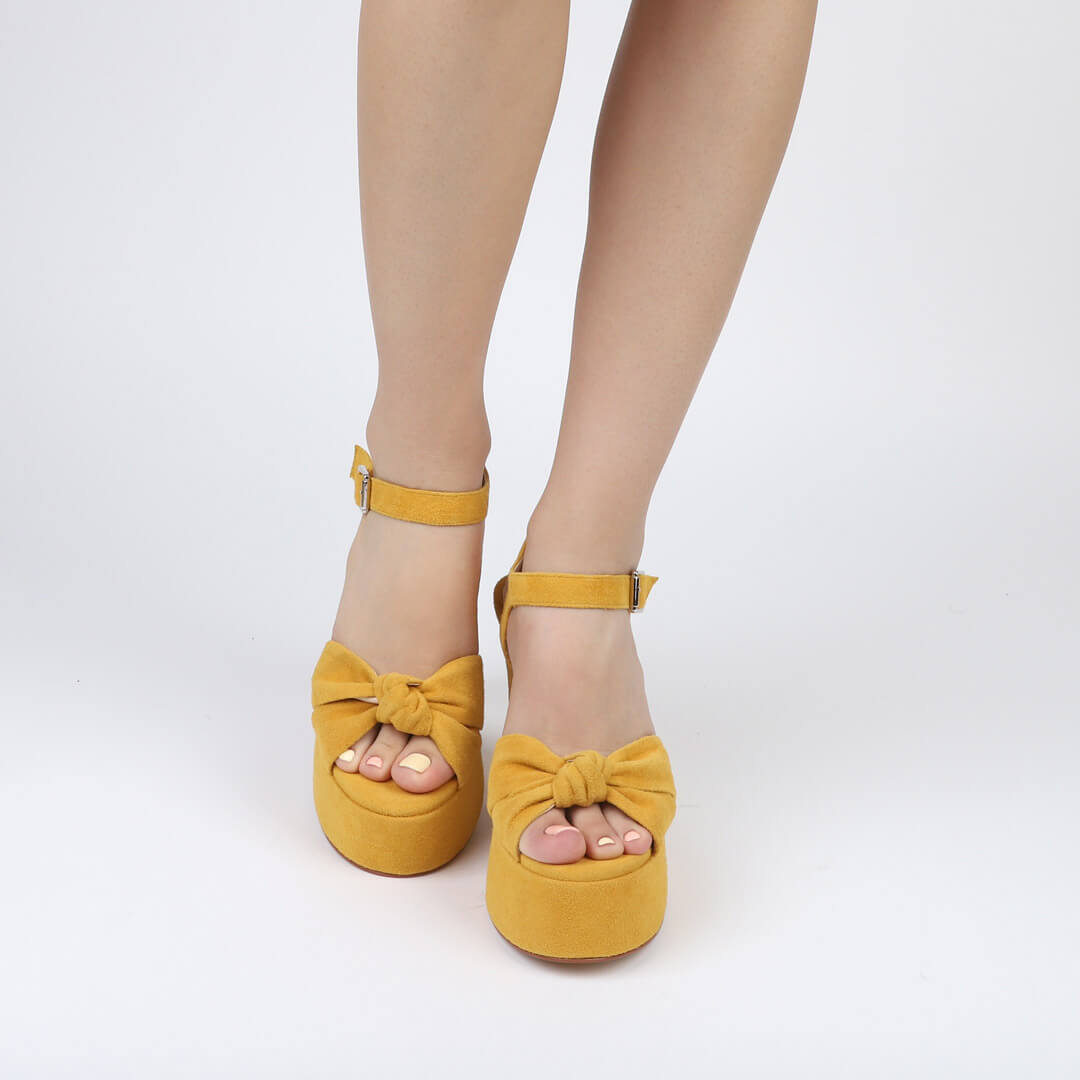 TYRA BELT - suede platform