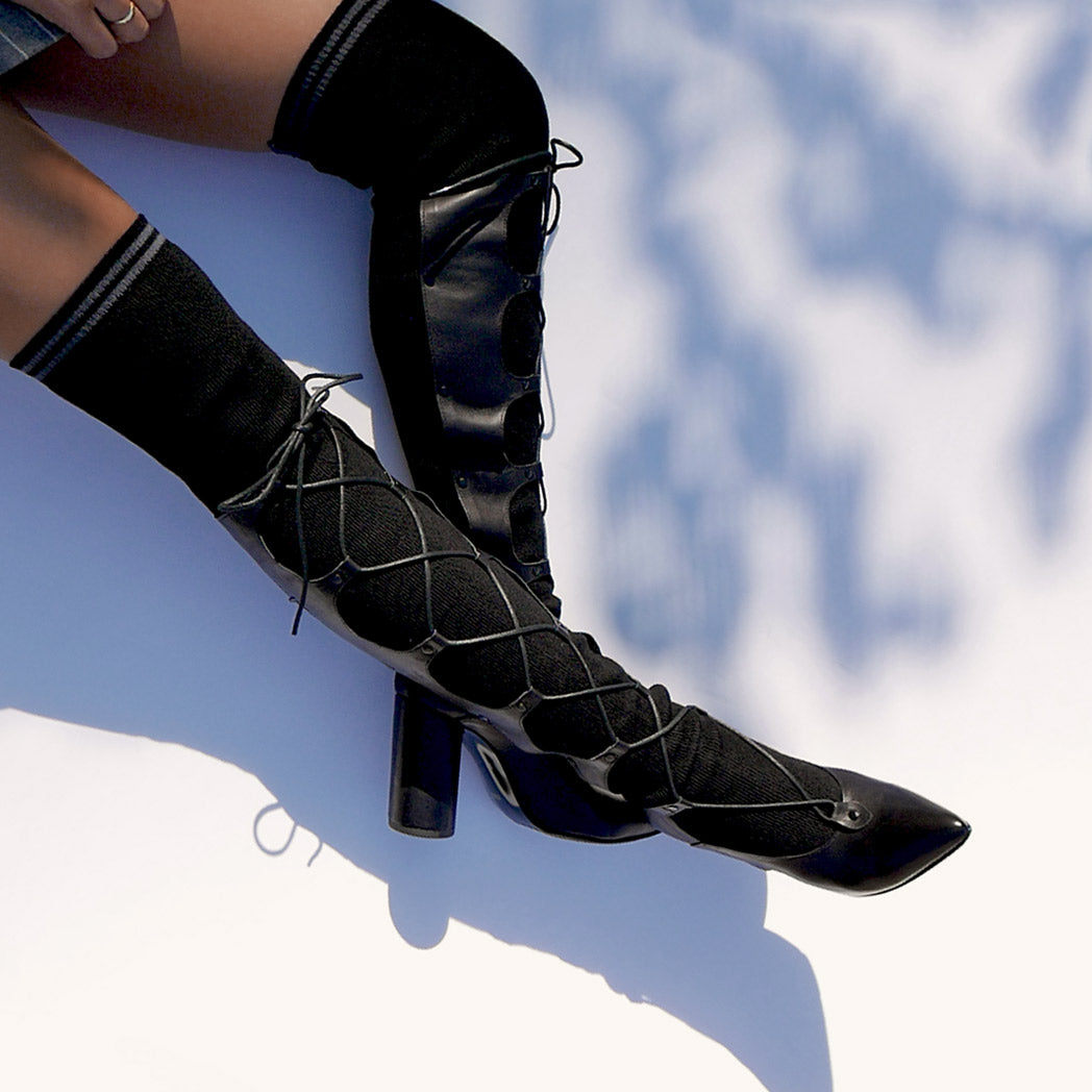 OVIDIA - over knee sock boot