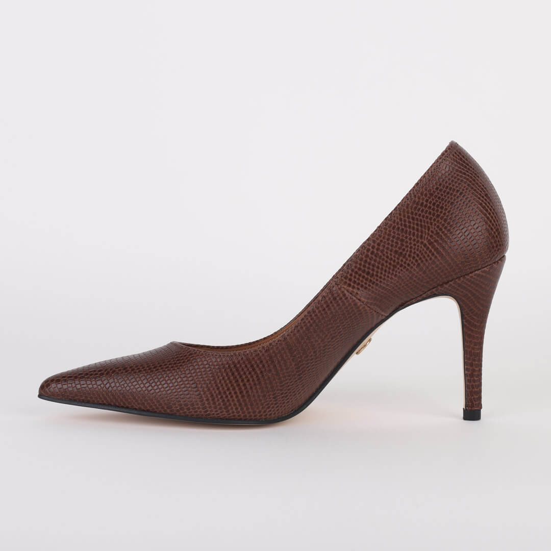 DeeLITE - lizard print leather pumps