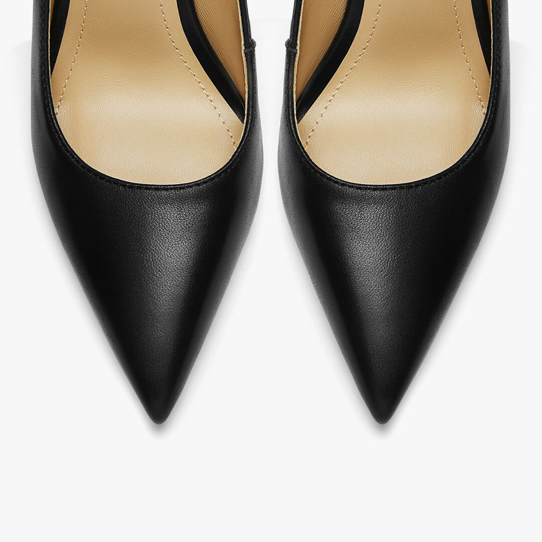 *Kayte - Black Leather Classic Pump