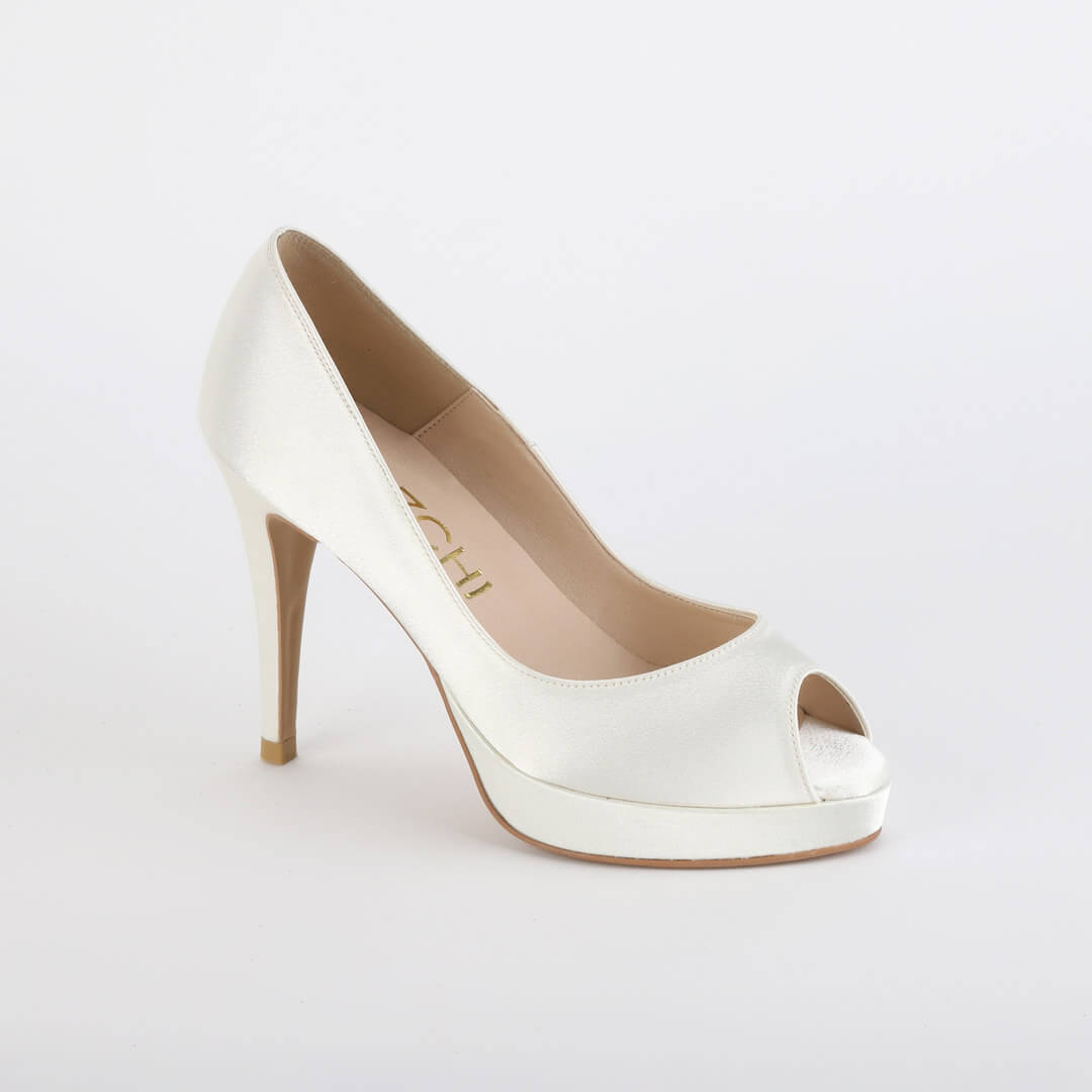 HINT SATIN - open toe platform