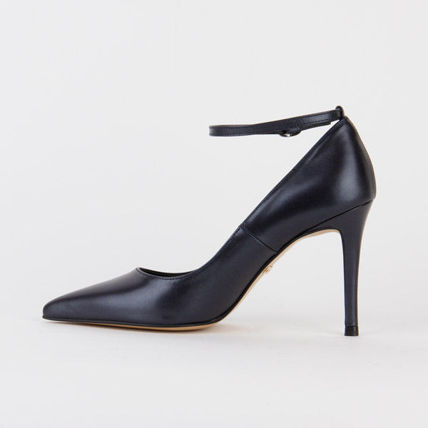 NOTI NAVY - ankle strap heel