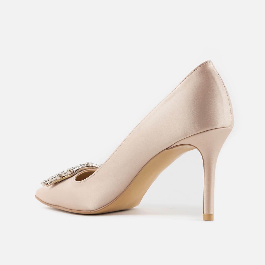 MOLLY  - satin jewelled pumps