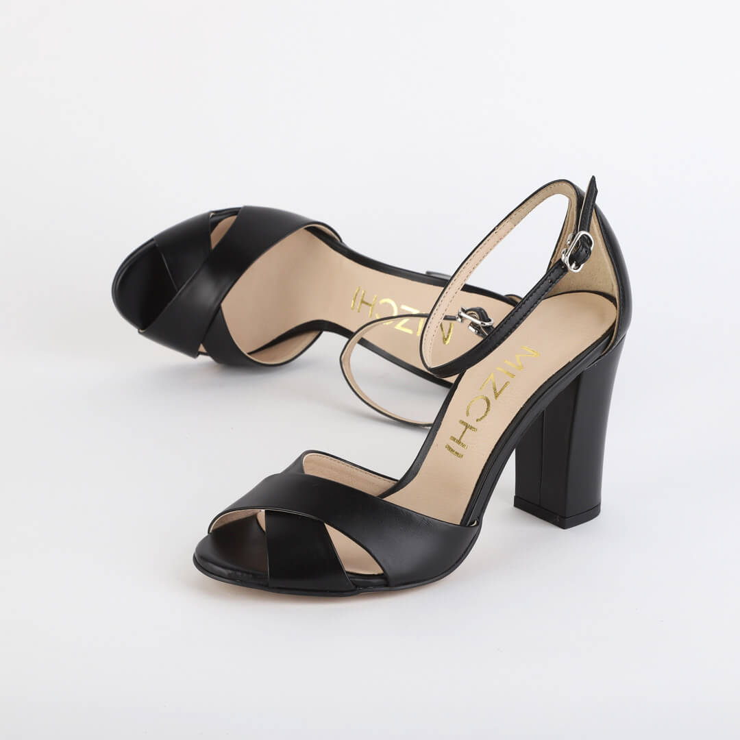 ALOVE  LEATHER - block heel sandals