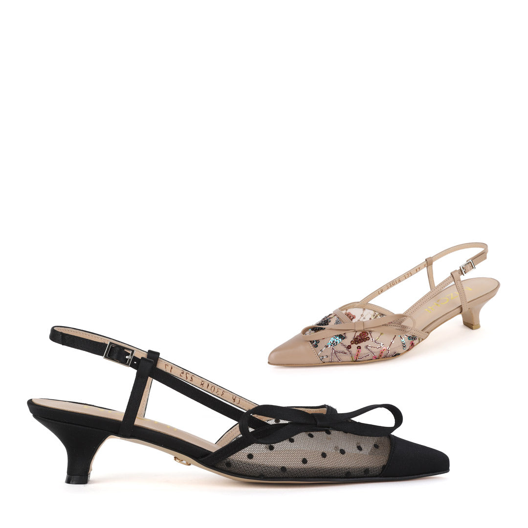 TARA - mesh slingback