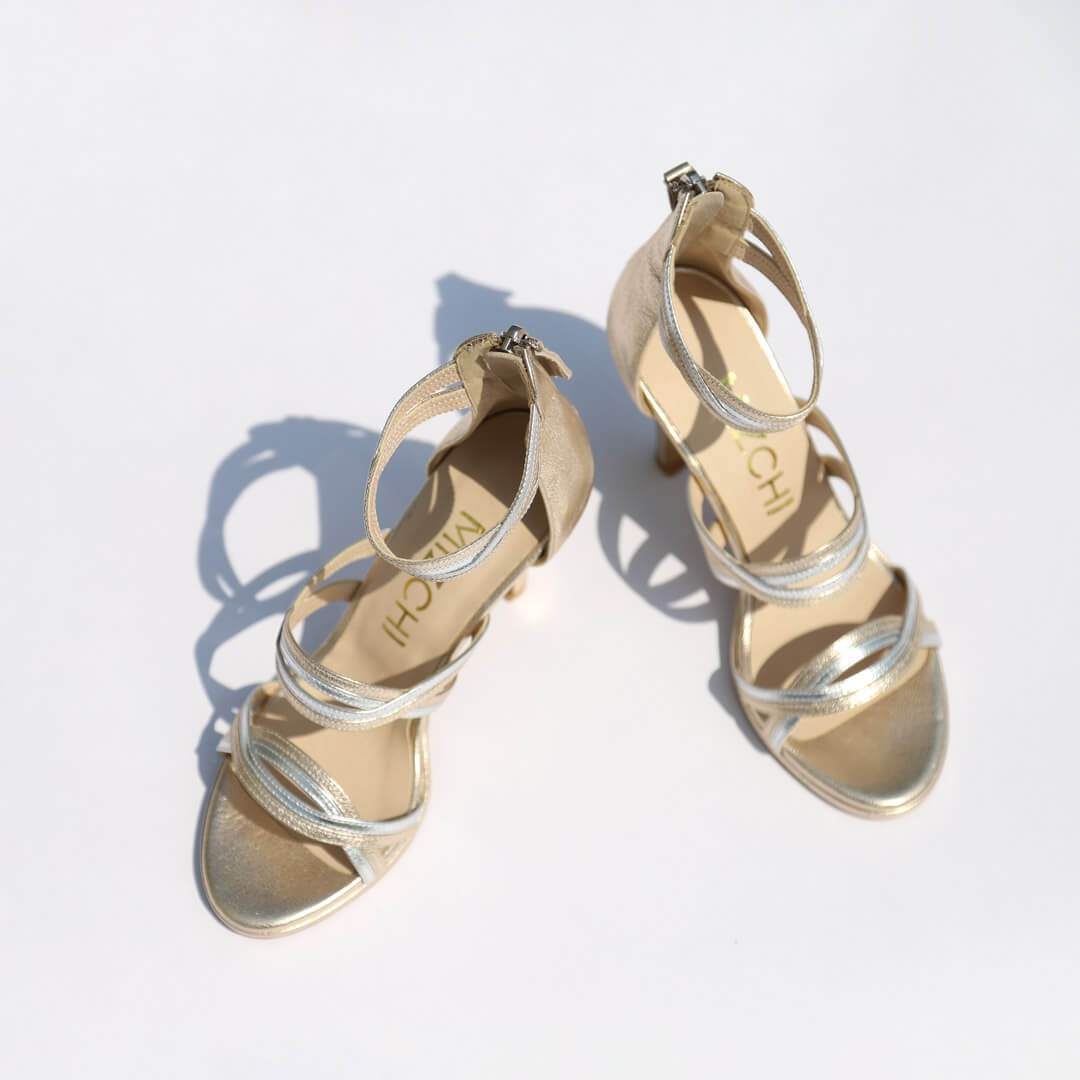 PRETZEL - metalic sandals