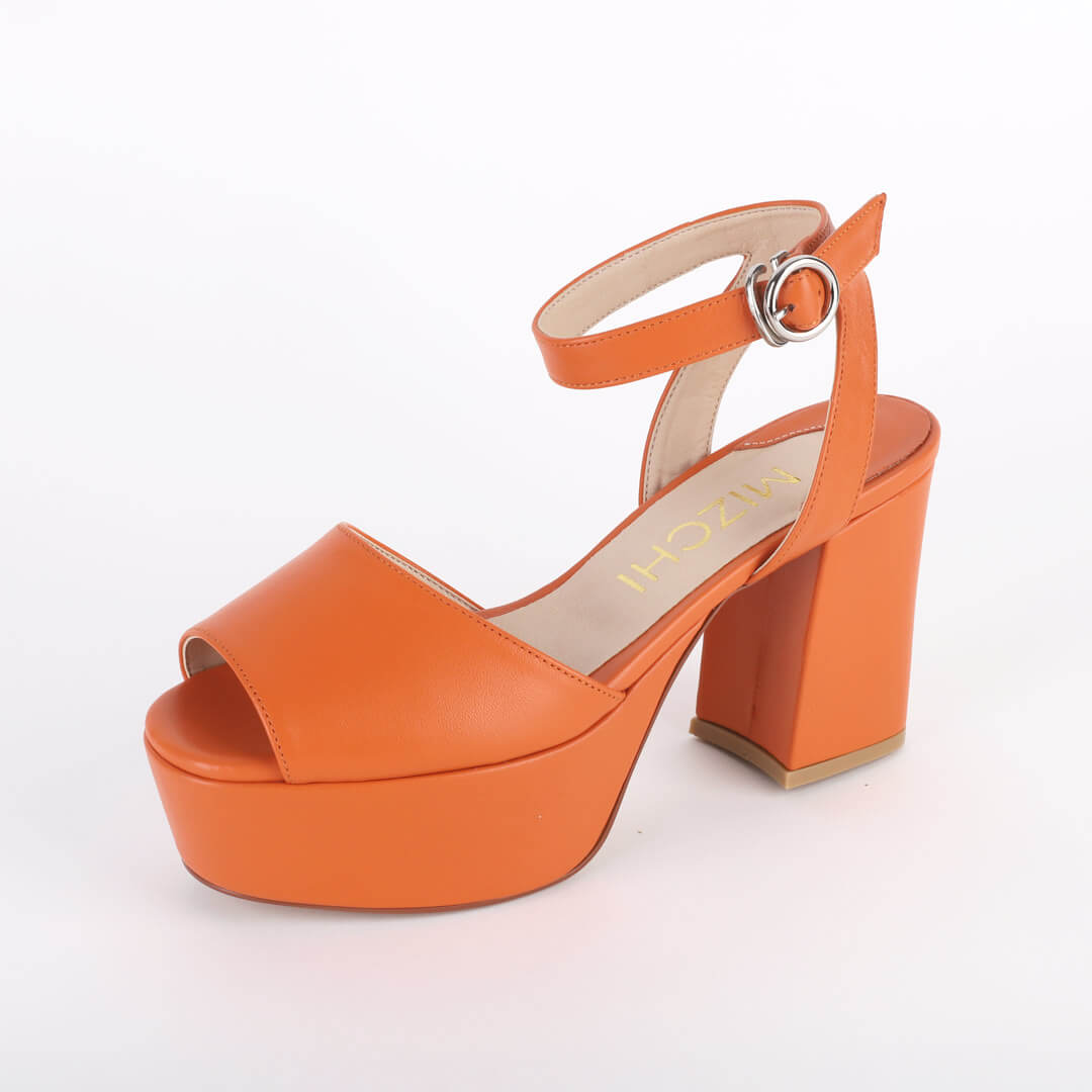 LOFTY - orange platform sandal