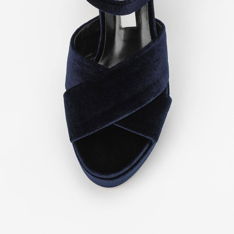 KAST - velvet platform sandal