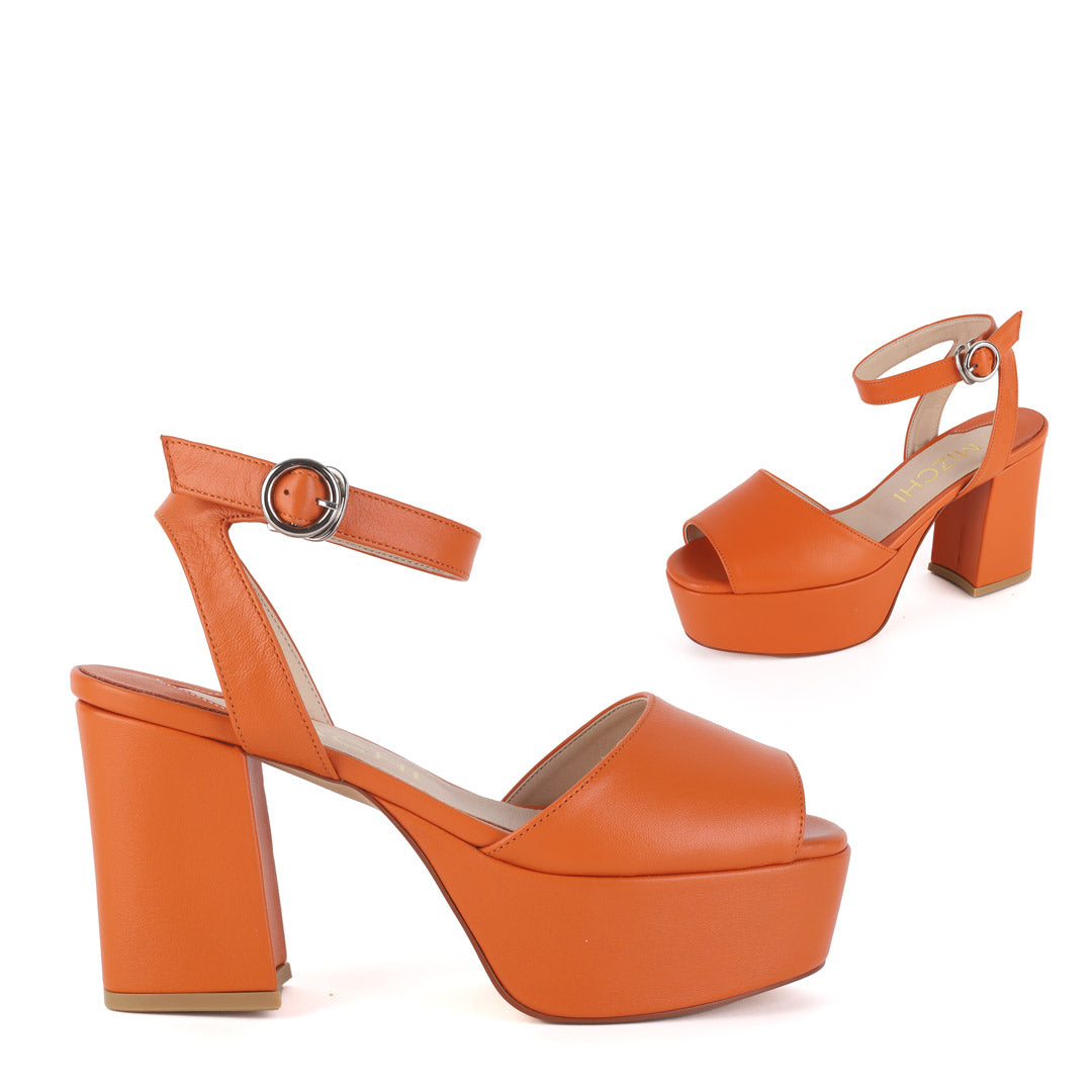 LOFTY - orange platform sandal