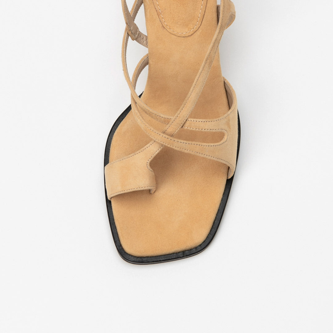 THALO - green suede sandals