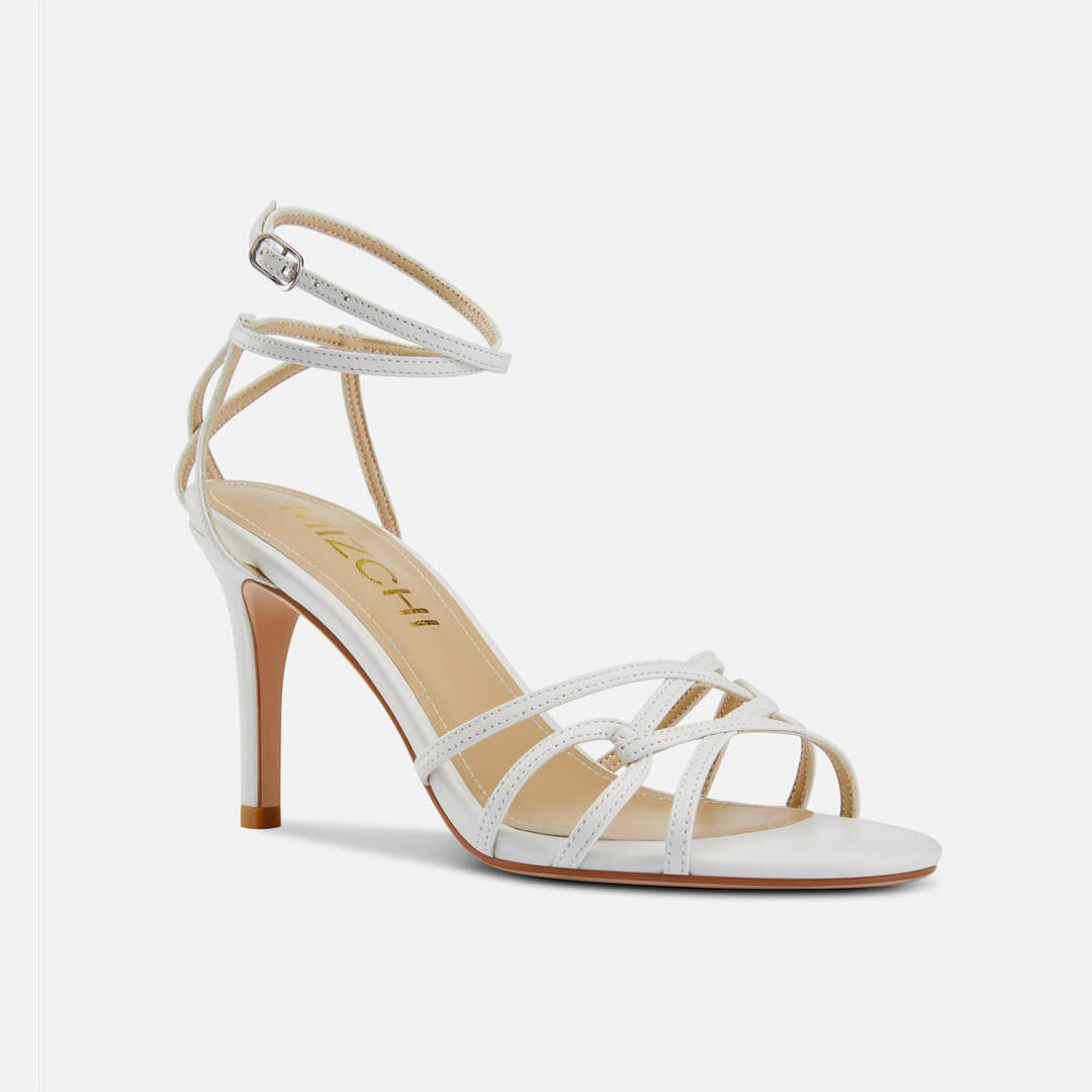 *ASTOR - white leather strappy sandal