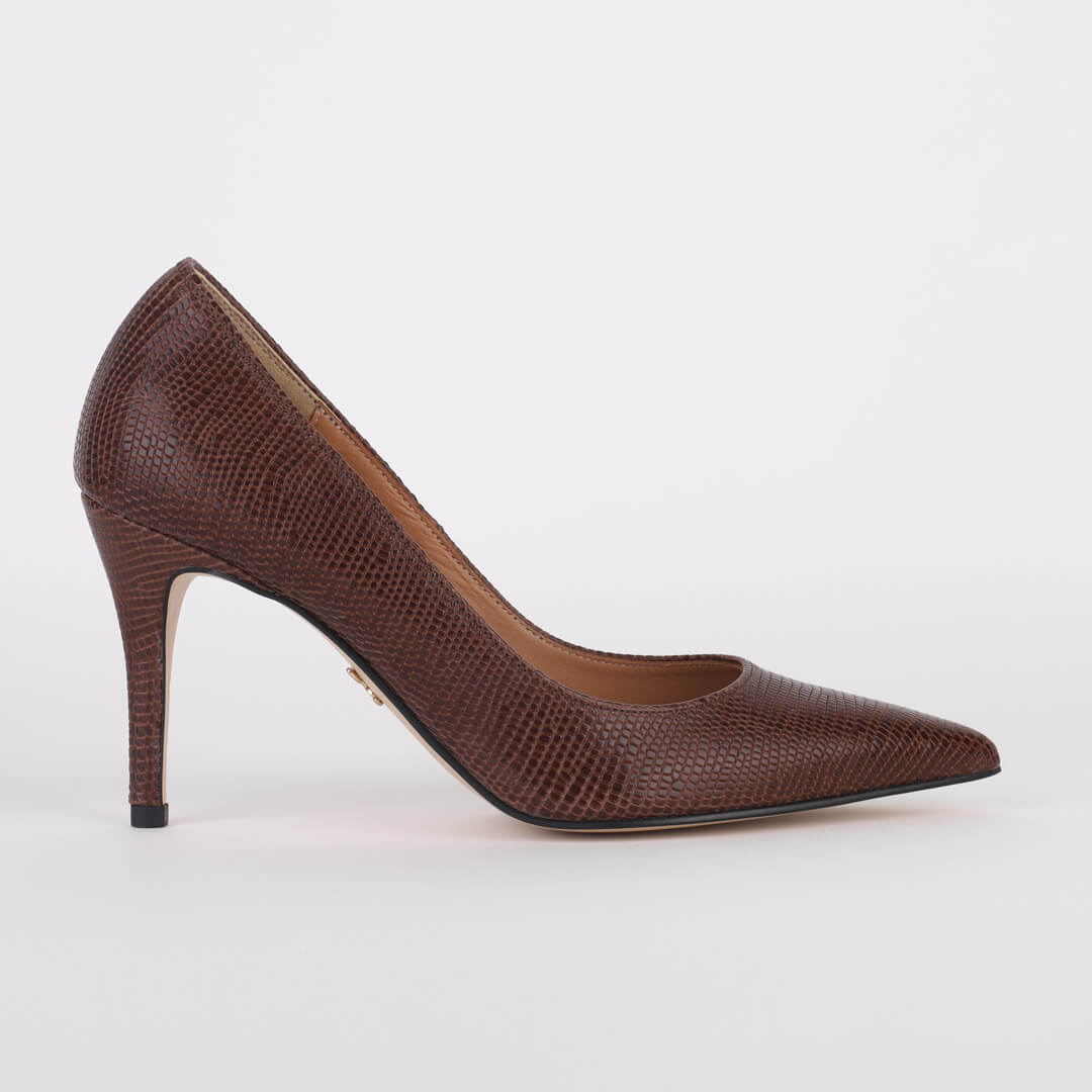 DeeLITE - lizard print leather pumps