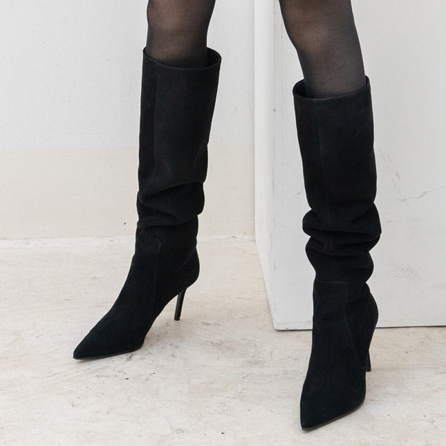 WOLLEN - suede long boots