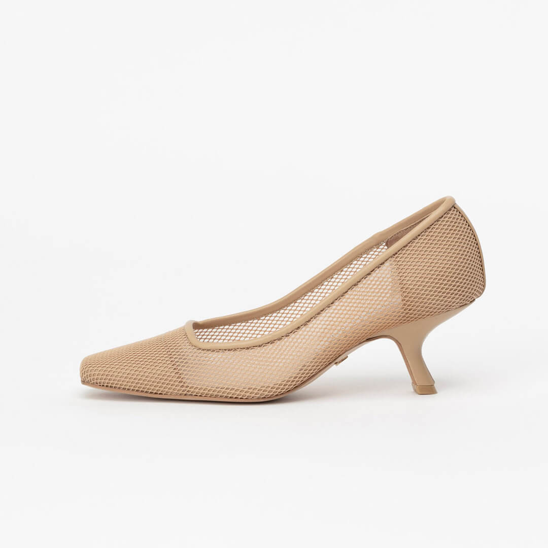 JULY - mesh mid heel pump