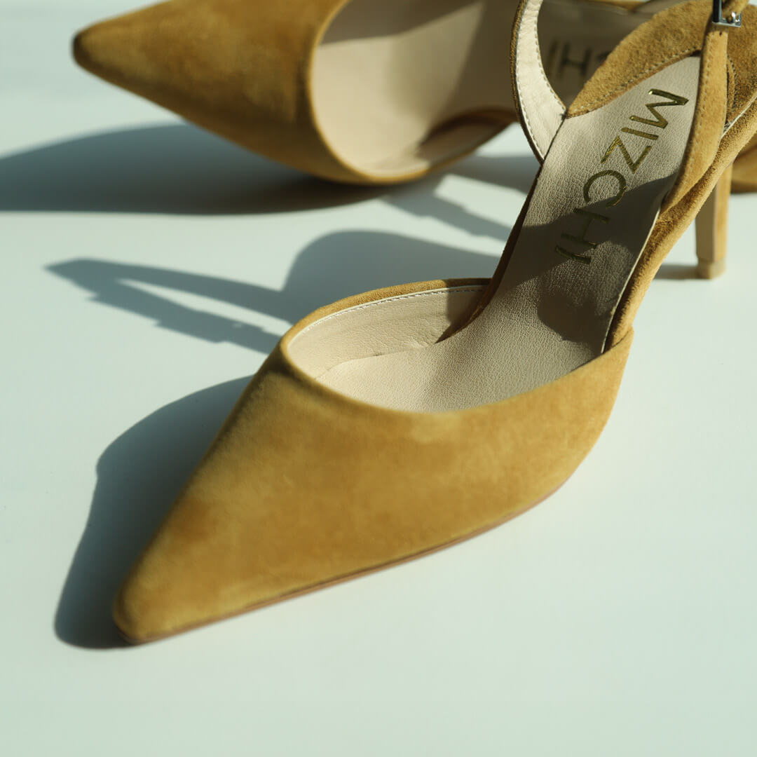 TESORO - camel suede slingback