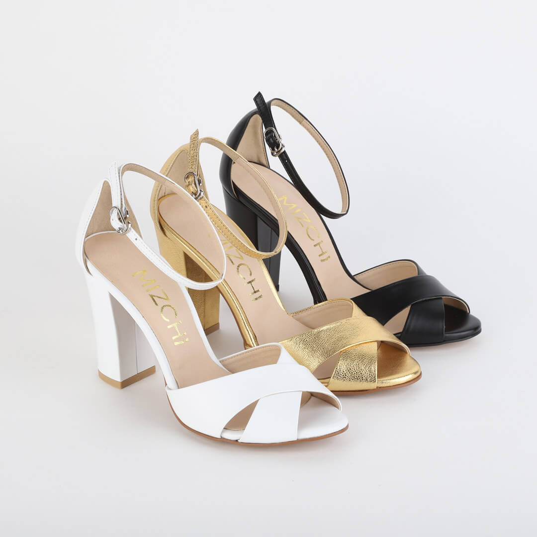 ALOVE  LEATHER - block heel sandals