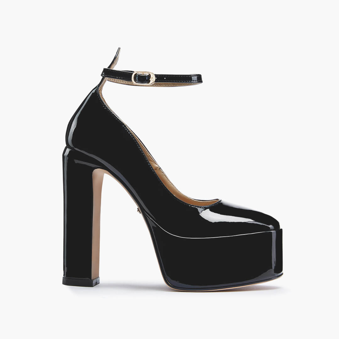 *FABB - black patent high platform