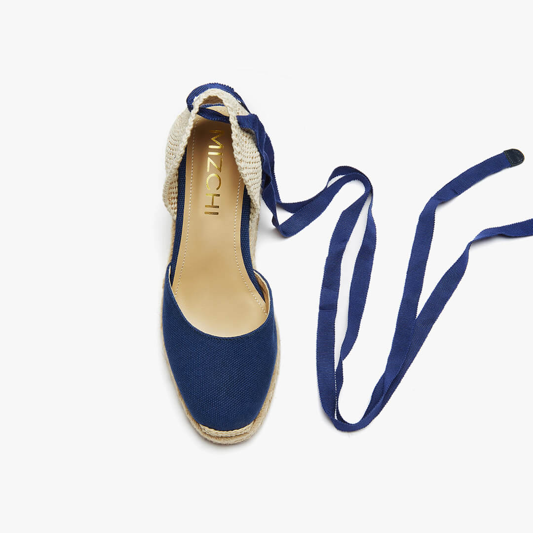 *Monaco 8 - Navy Wedge Espadrilles