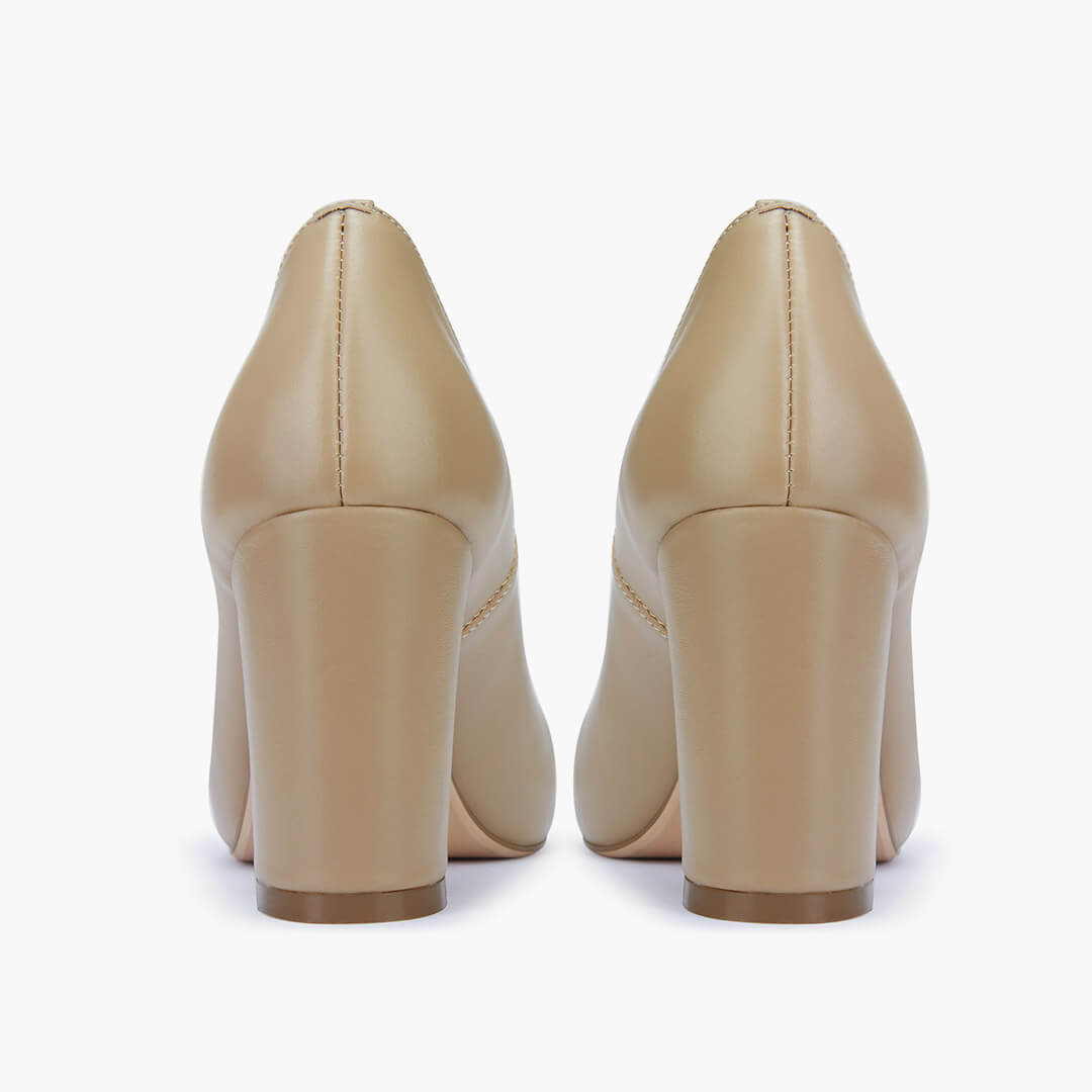 *BAMBI - beige round toe platform