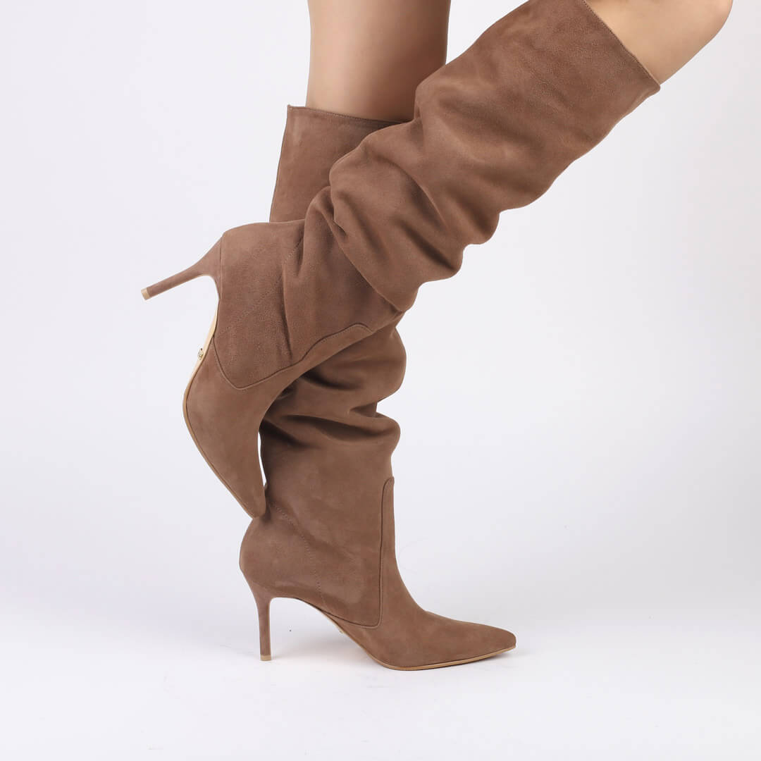 WOLLEN - suede long boots