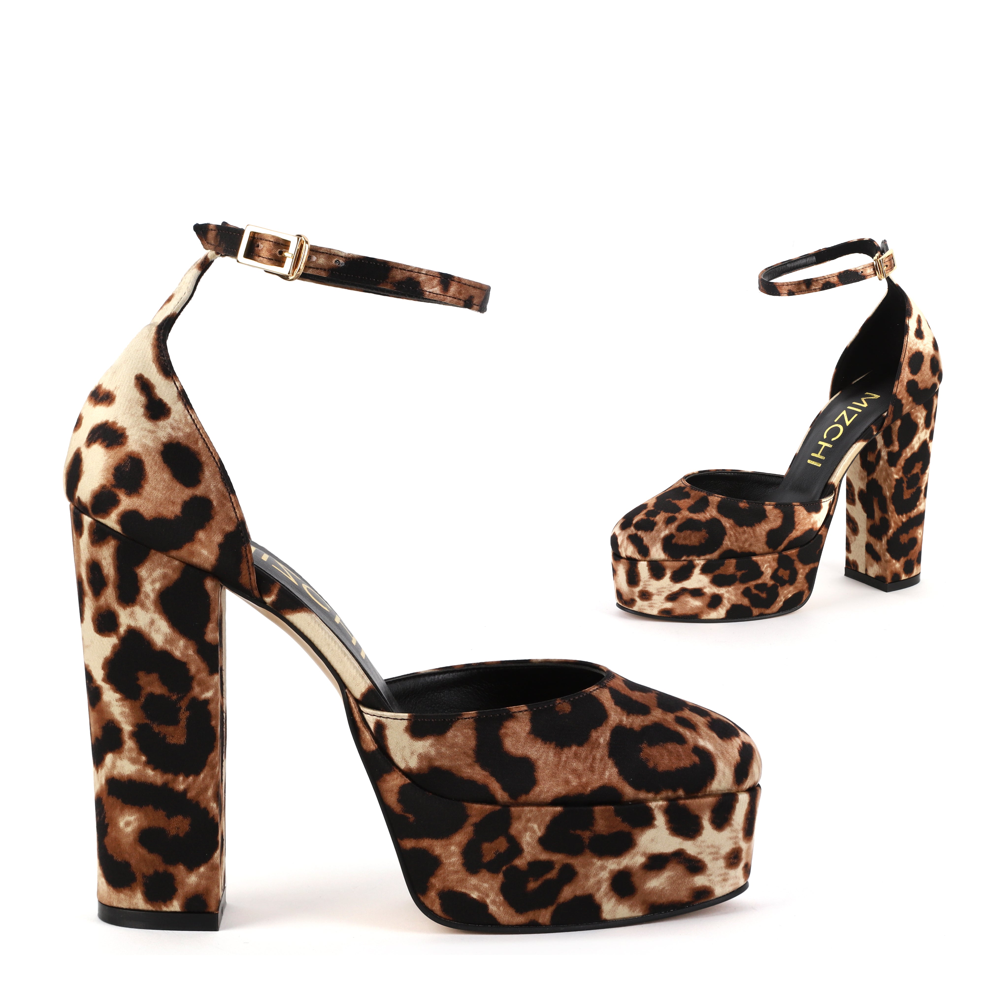 DESCARDO - leopard silk platform