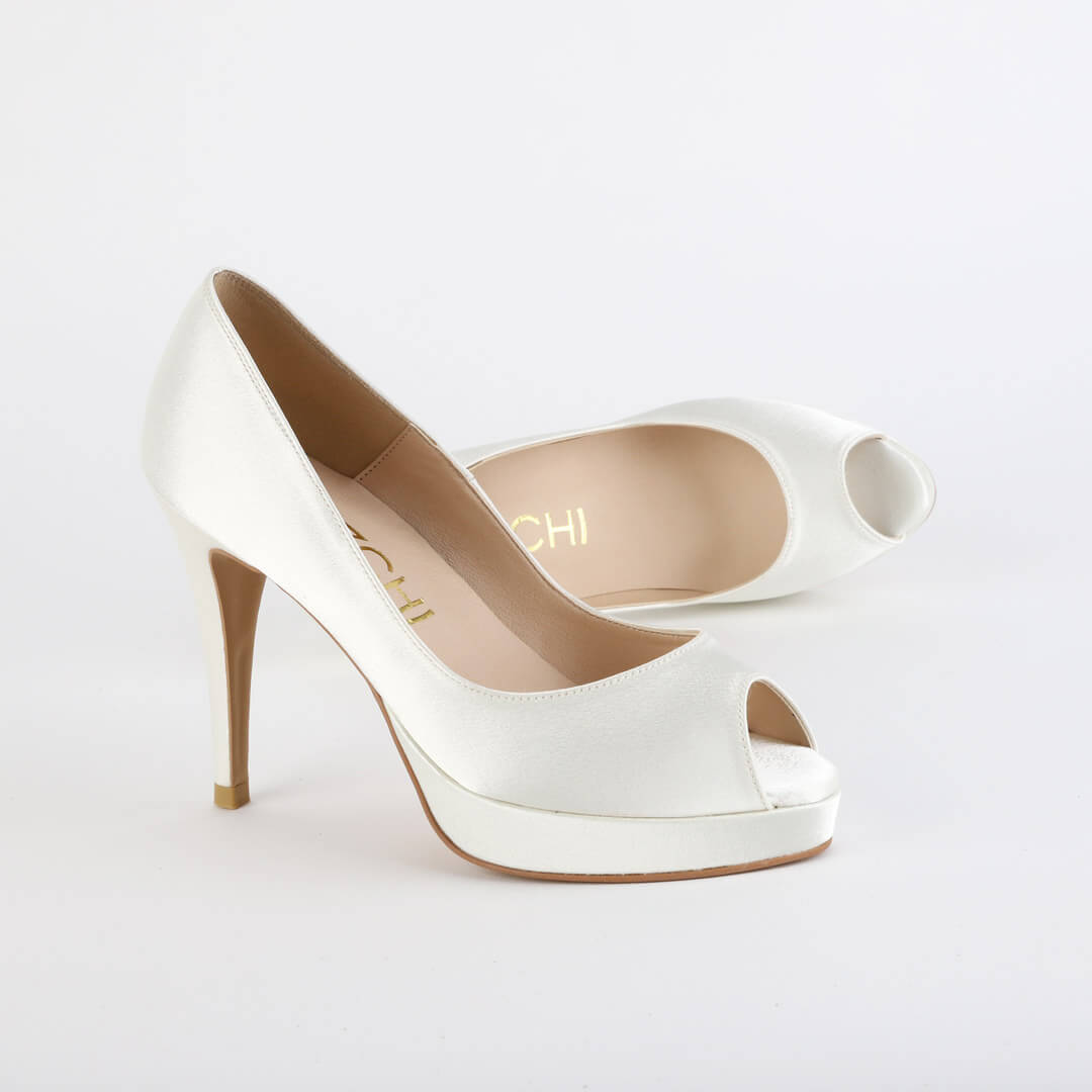 HINT SATIN - open toe platform