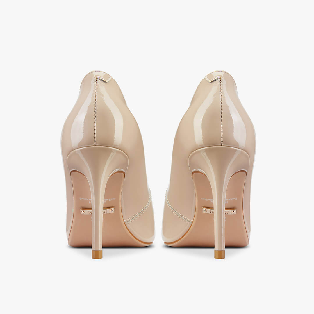 *Kayte - Beige Patent Classic Pump