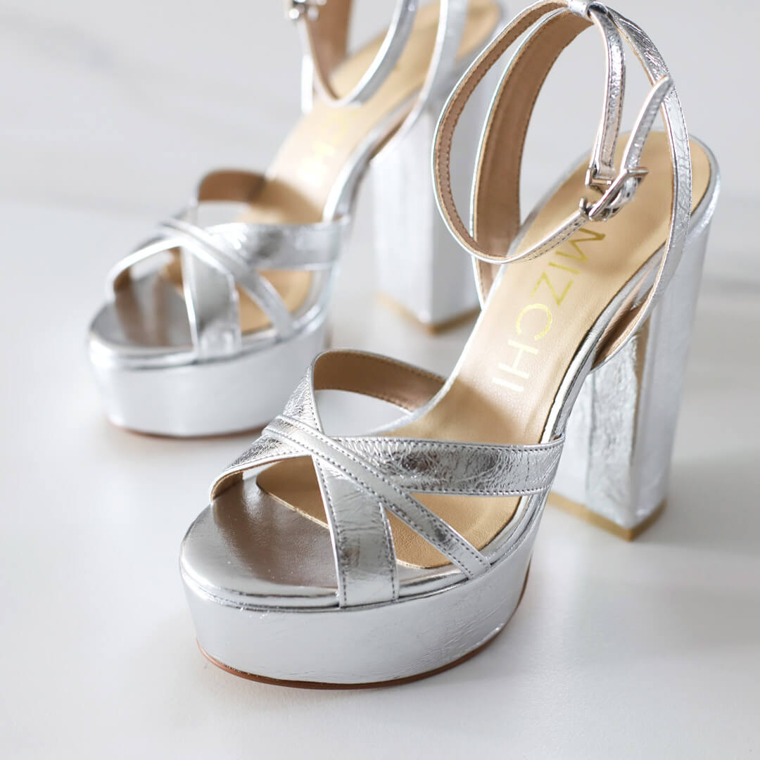 LENOX - metallic platform sandal