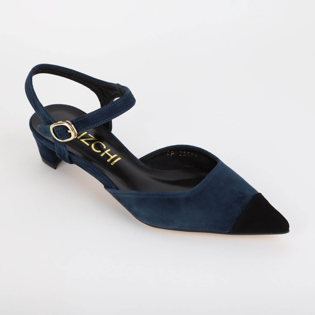 KALMA - suede ankle strap heel