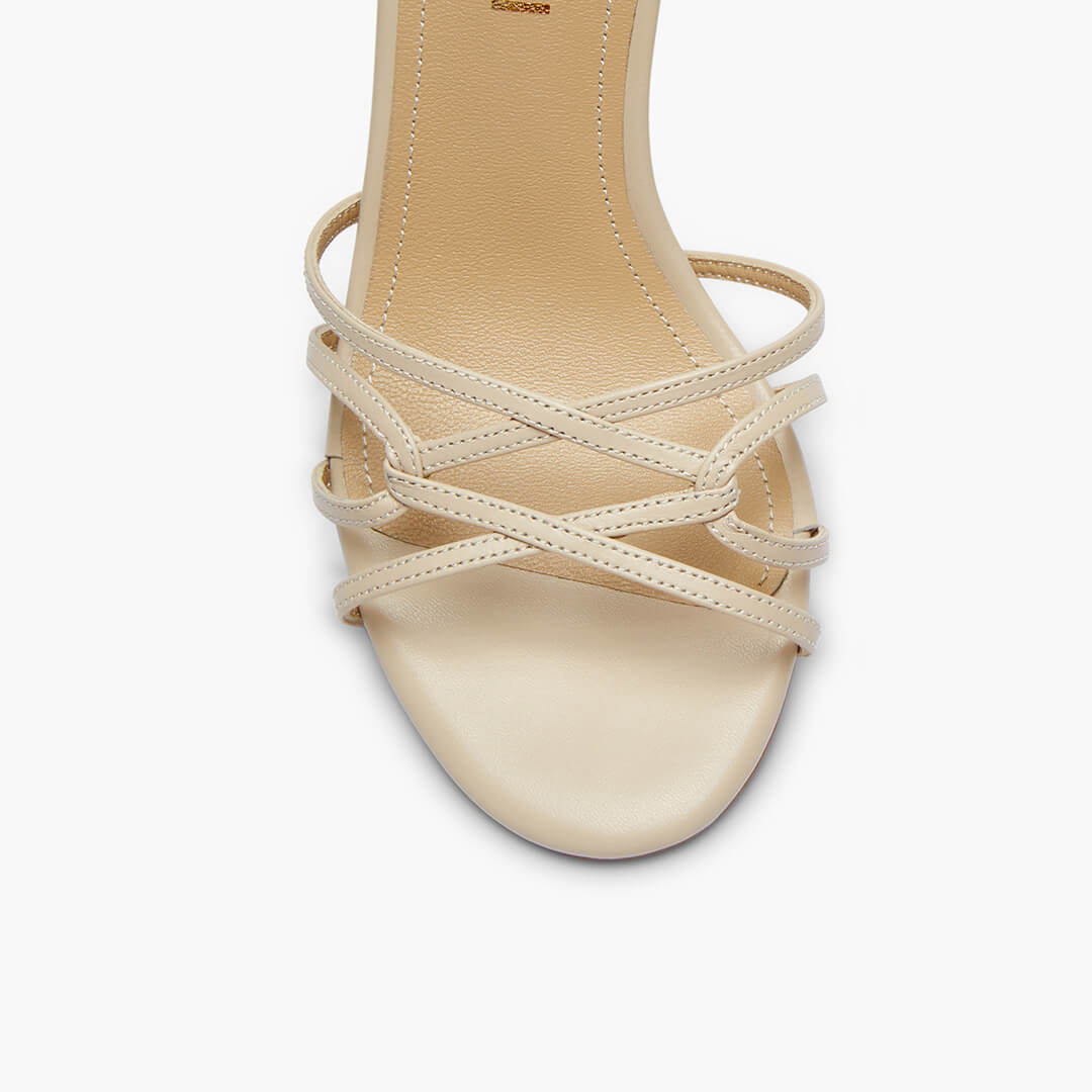 *ASTOR - beige leather strappy sandal