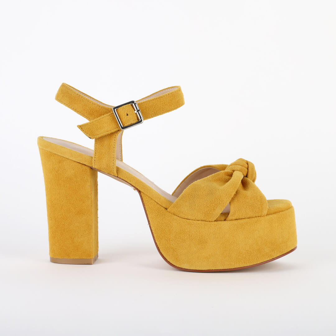 TYRA BELT - suede platform