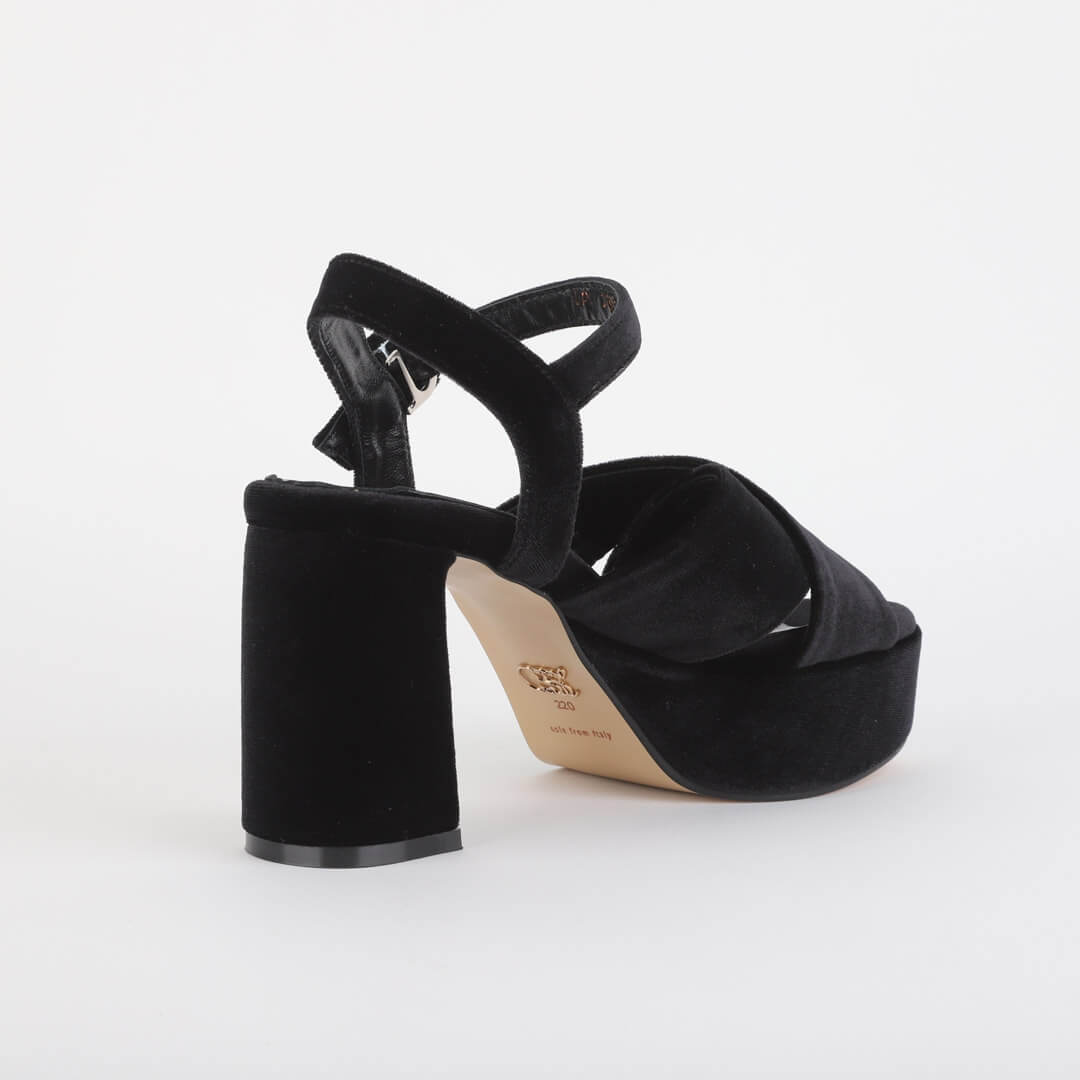 KAST - velvet platform sandal