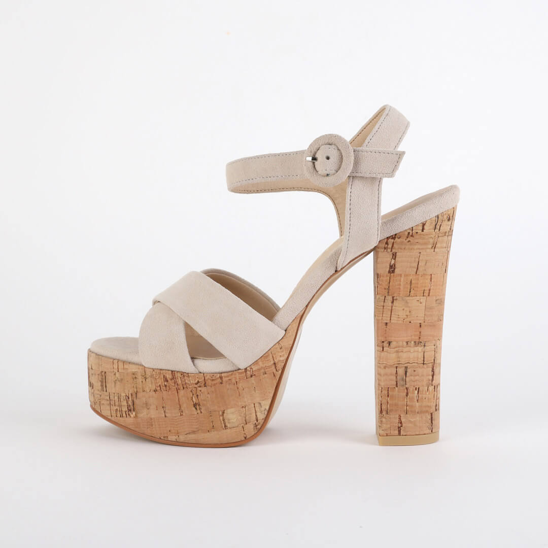 TAMON SUEDE - cork platform