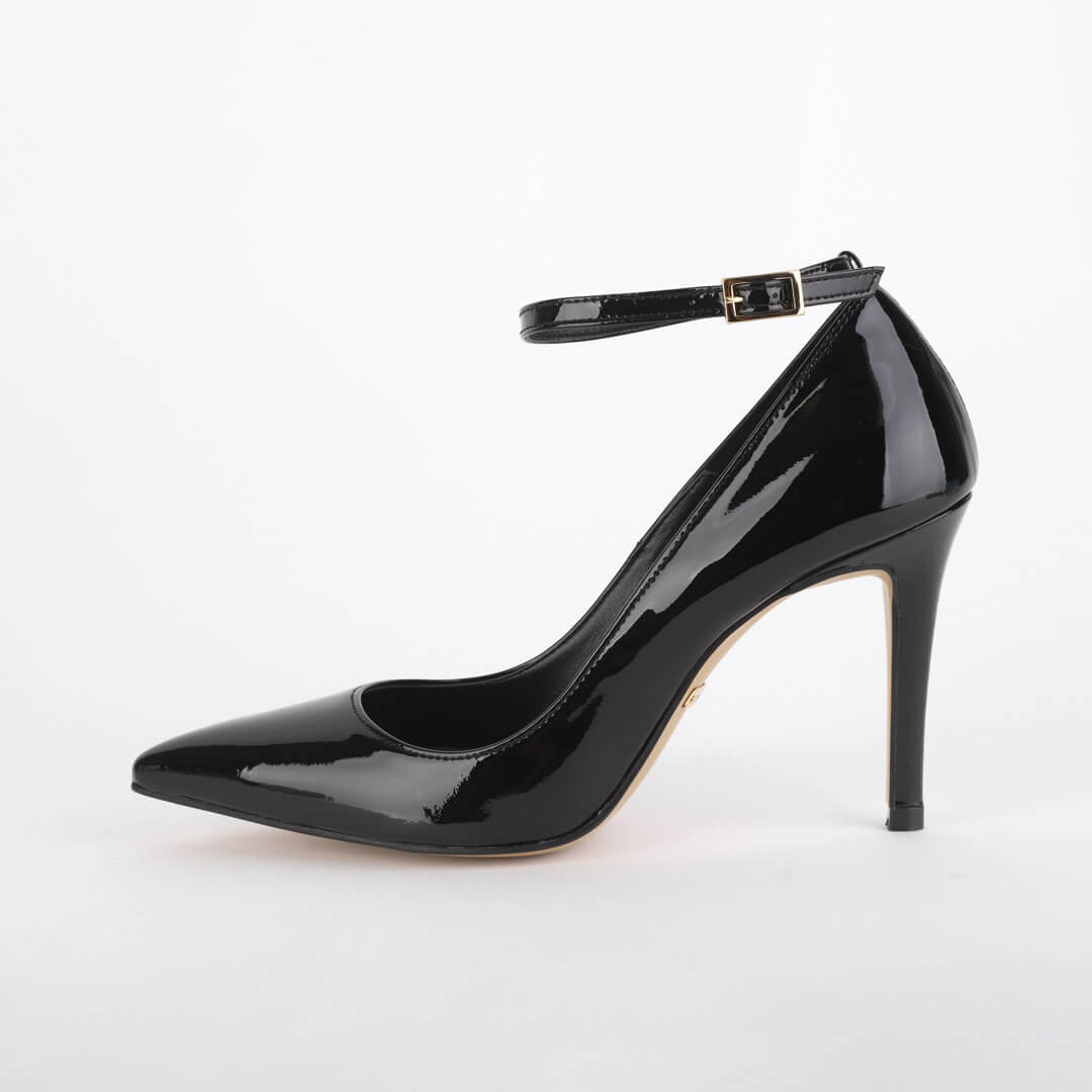 ROBIN BLACK PATENT- ankle strap