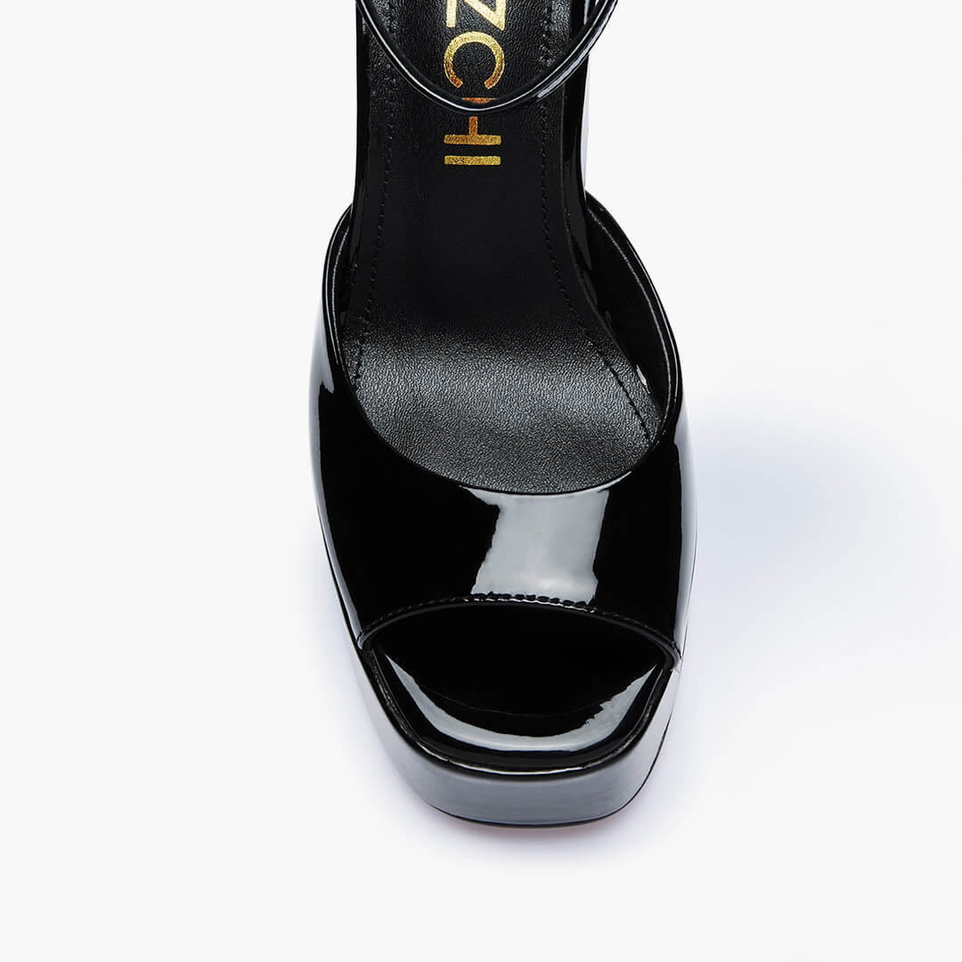 *LAURANCE - black patent platform