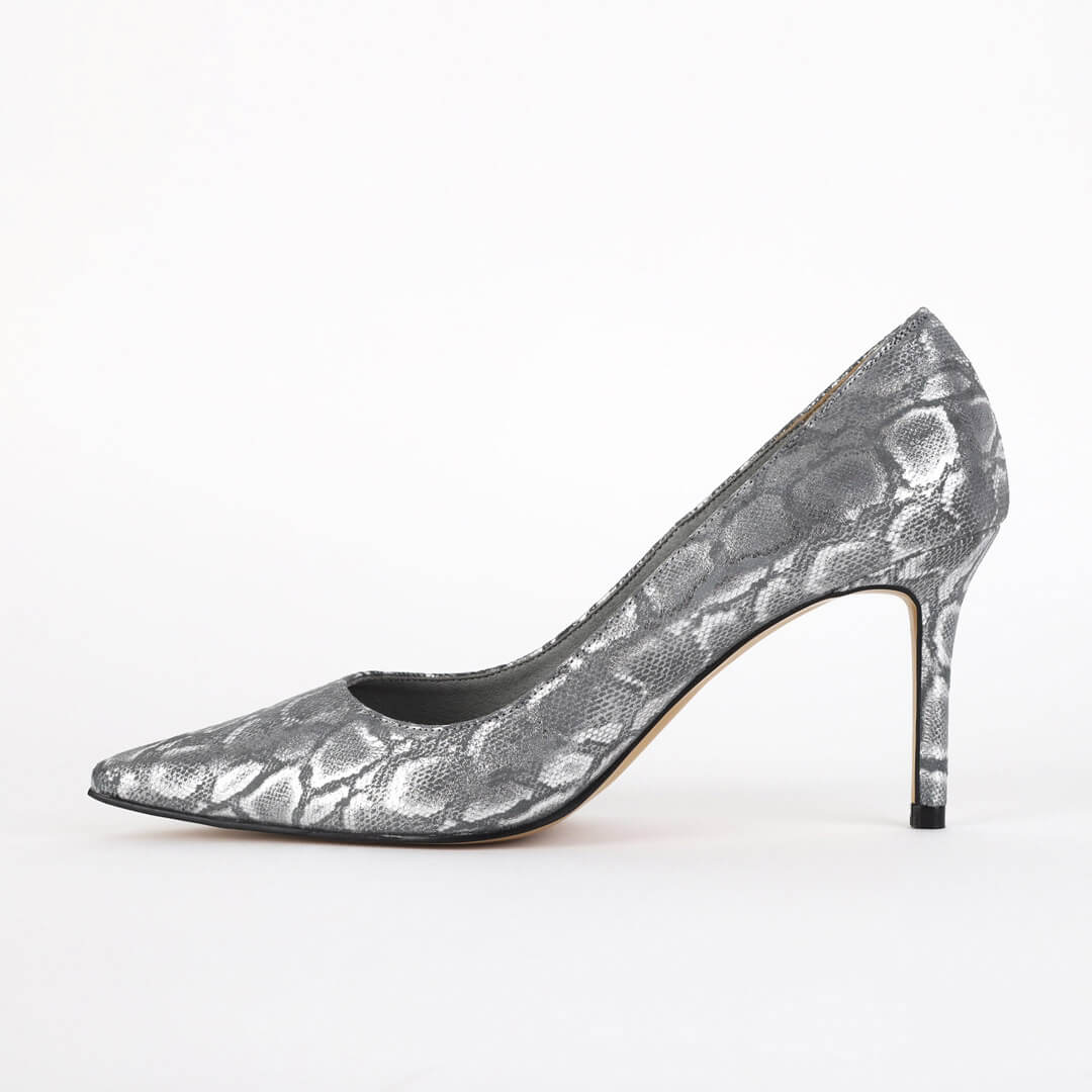 PRATA - silver snake pump