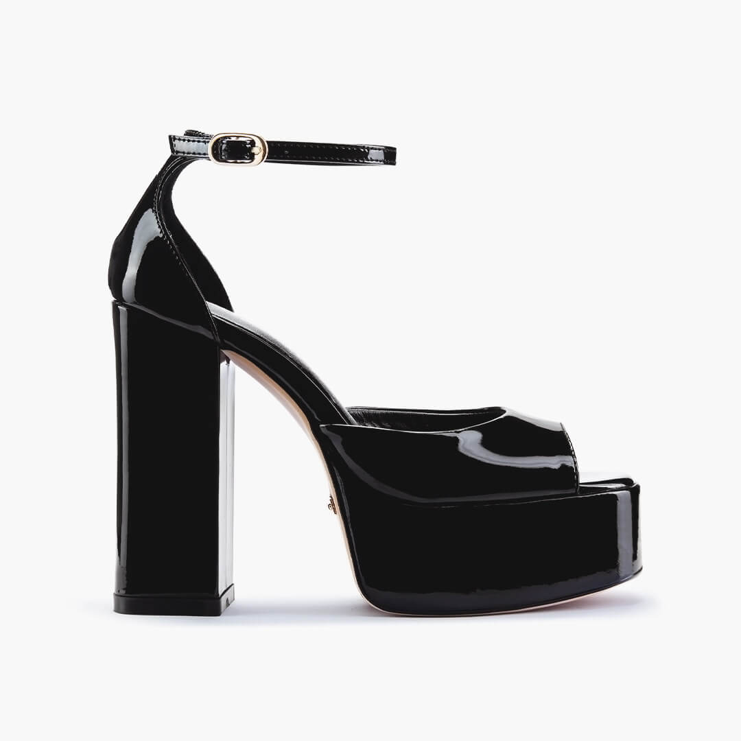 *LAURANCE - black patent platform