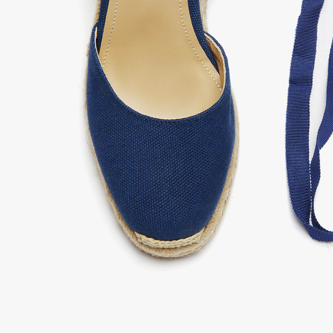 *Monaco 8 - Navy Wedge Espadrilles